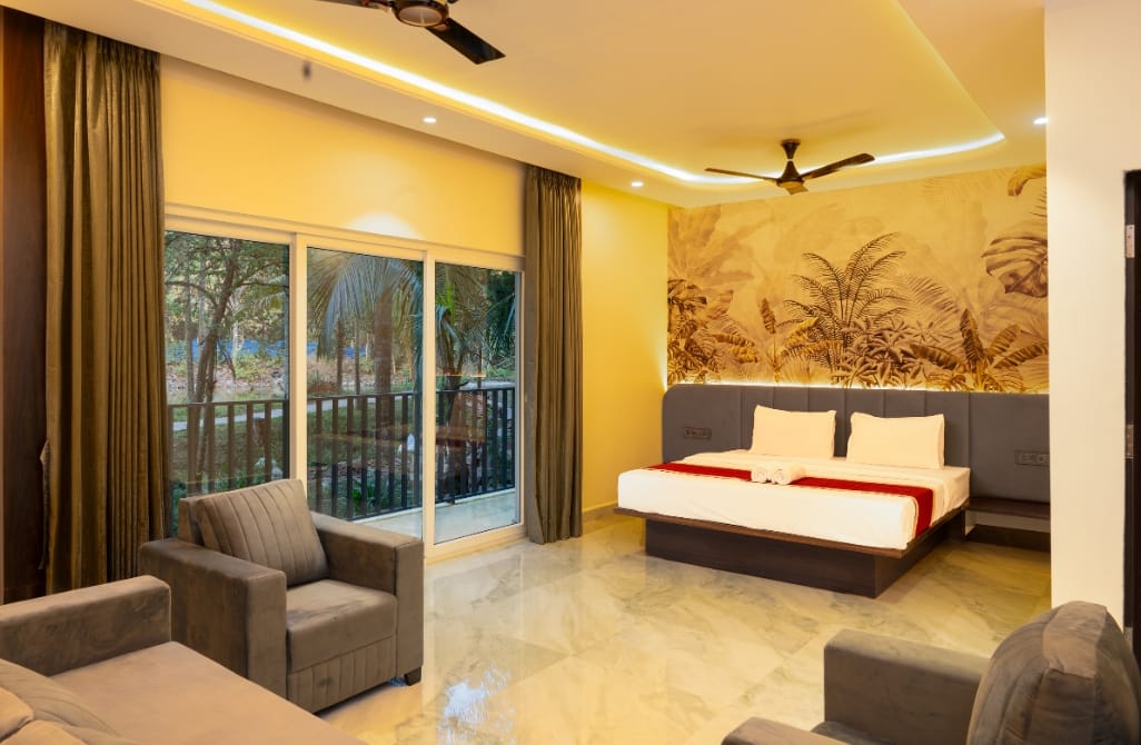 Riverside cottages at Dandeli River Resort